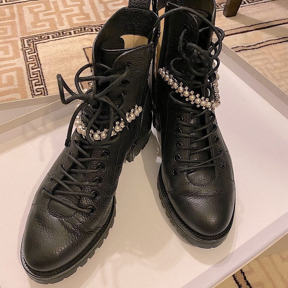 Jimmy Choo boots.